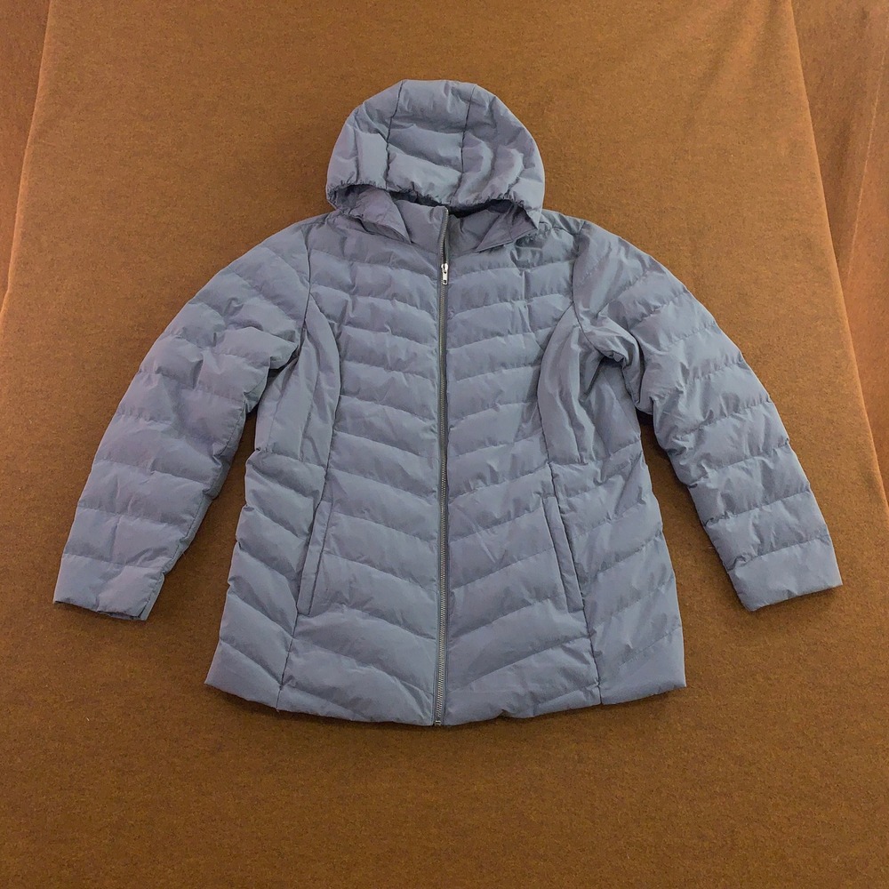 32 Degrees Heat Womens XL Blue Quilted Hooded Puffer Jacket